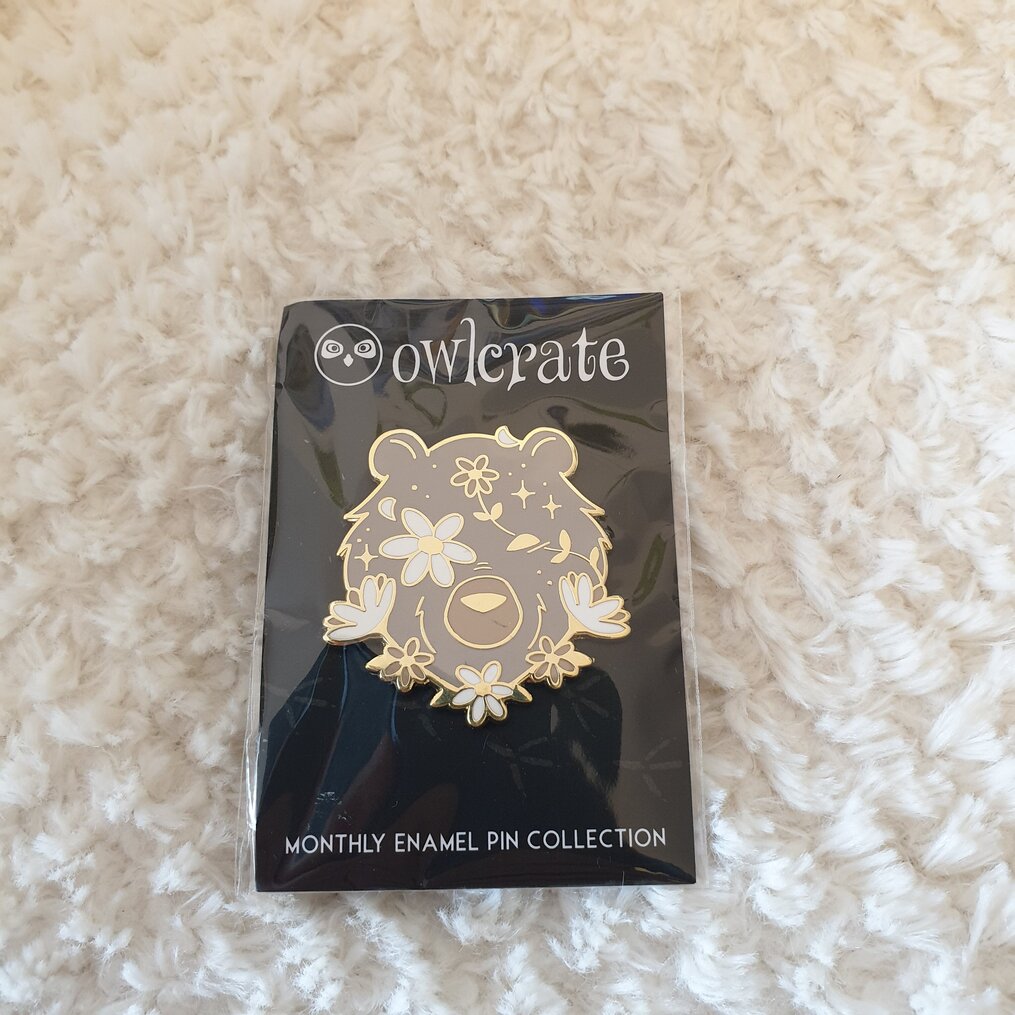 Enamel-Pin-Magical-bear-Ashley-Poston-Among-the-Beasts-and-Briars-Owlcrate-november-2020-subscription-box-spoilers-growing-wild