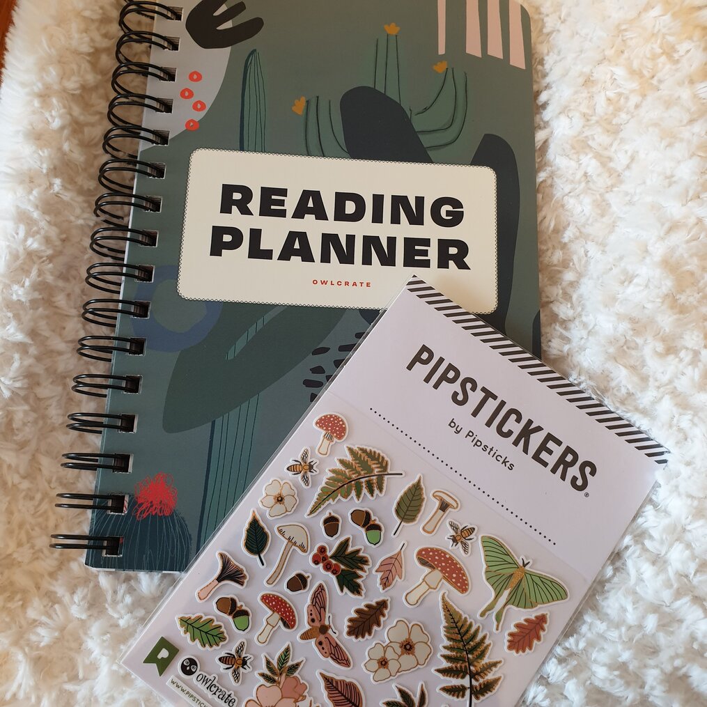 Reading-Planner-by-Blue-Star-Press-planner-stickers-by-pipsticks-Owlcrate-november-2020-subscription-box-spoilers-growing-wild.